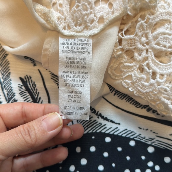 Monteau cream white laced top boho style size S small - Picture 7 of 7